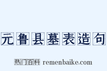 元鲁县墓表造句是什么意思的图片